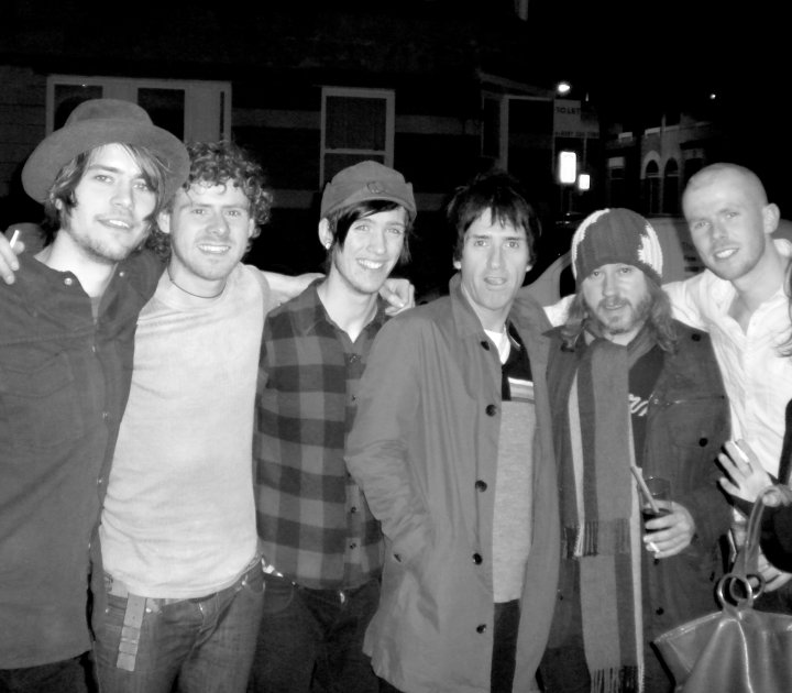 b/w picture of band members